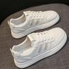 Flacher Boden Leichte Weiche Sohle Leder Kleine Weiße Schuhe Damenschuhe Frühher Herbst Neuer Student Board Schuhe Lässige Sportschuhe