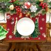 1PC Rectangular Festive Christmas Placemats Modern Home Use Table Mats Holiday Red Kitchen Printed Party Linen Dining 3 Styles