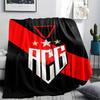 1Pc Atlético Goianiense Print Flannel Blanket High Quality Warm Comfortable Cover for All Seasons Perfect for Gifts Home Decor