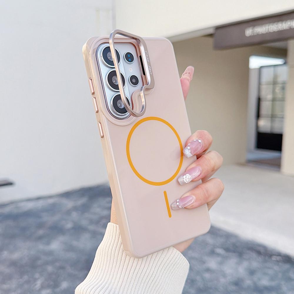 

For Magsafe Lens Holder Phone Case For Samsung S26 S25 Ultra Edge S24 FE S23 Plus A56 A55 A54 A37 A36 A35 A07 A06 Cover Case & Holder&Galaxy S22 Ultra 5G