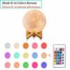 3D Print Rechargeable Moon Lamp 16 Colors Touch & Remote Control LED Night Light Creative for Bedroom Decoration Birthday Gift