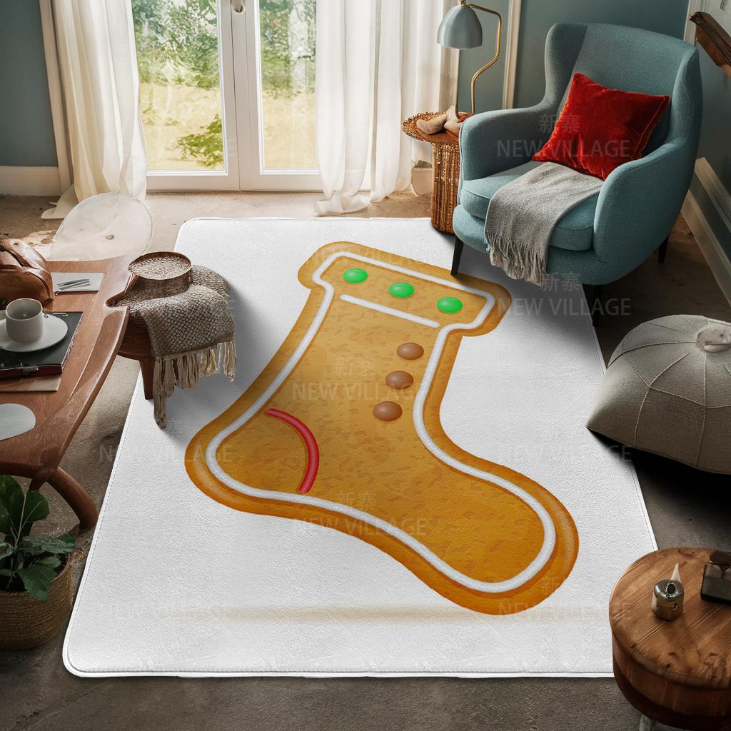 House Entrance Carpet Home Door Mat Living Room Bath Foot Bathroom Non-slip Water Absorption Rugs Bath Merry Christmas Winter