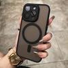 Luxury For Magsafe Wireless Charging Magnetic Case for iPhone 15 14 Plus 13 12 11 Pro Max Clear Matte Bumper Shockproof Cover