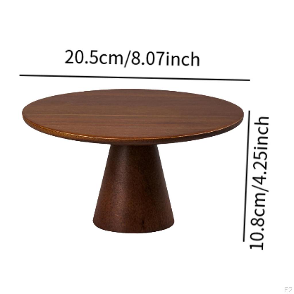 Cake Stand Holder Retro Round Rustic Serving Tray Dessert Display for Anniversary