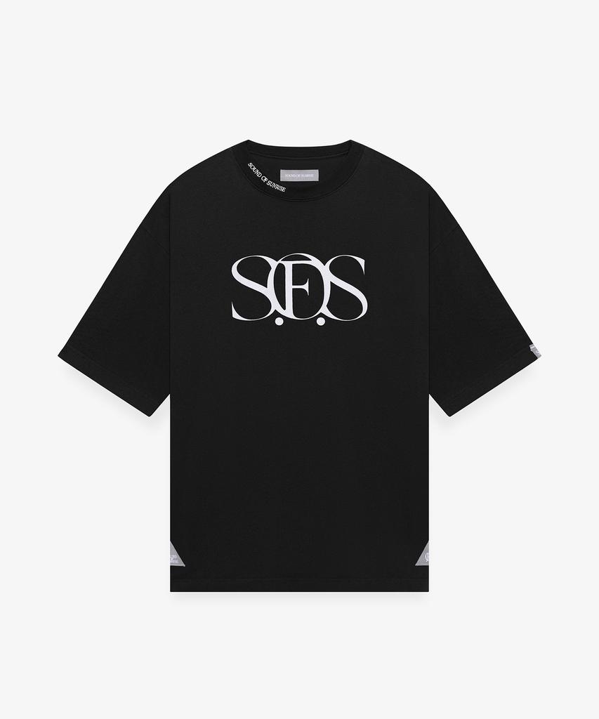 Saundeuobeuseonlaijeu Printed T-Shirt Black