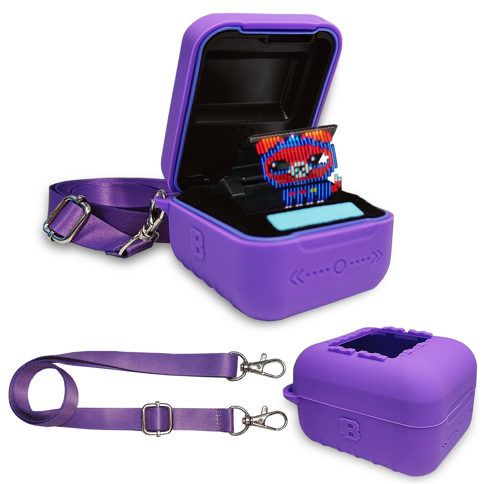 

BCWXION Силиконовый чехол для интерактивной игрушки TAKARA TOMY Bitzee, цифрового питомца, гибкая силиконовая накладка, мягкая защитная, противоударная, с ремешком, не подходит