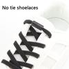 No Tie Shoelaces Metal Lock Flat Elastic Shoe Laces Sneakers Kids Adult Shoelace Flower Noodle Capsule Buckle Shoes Accessories