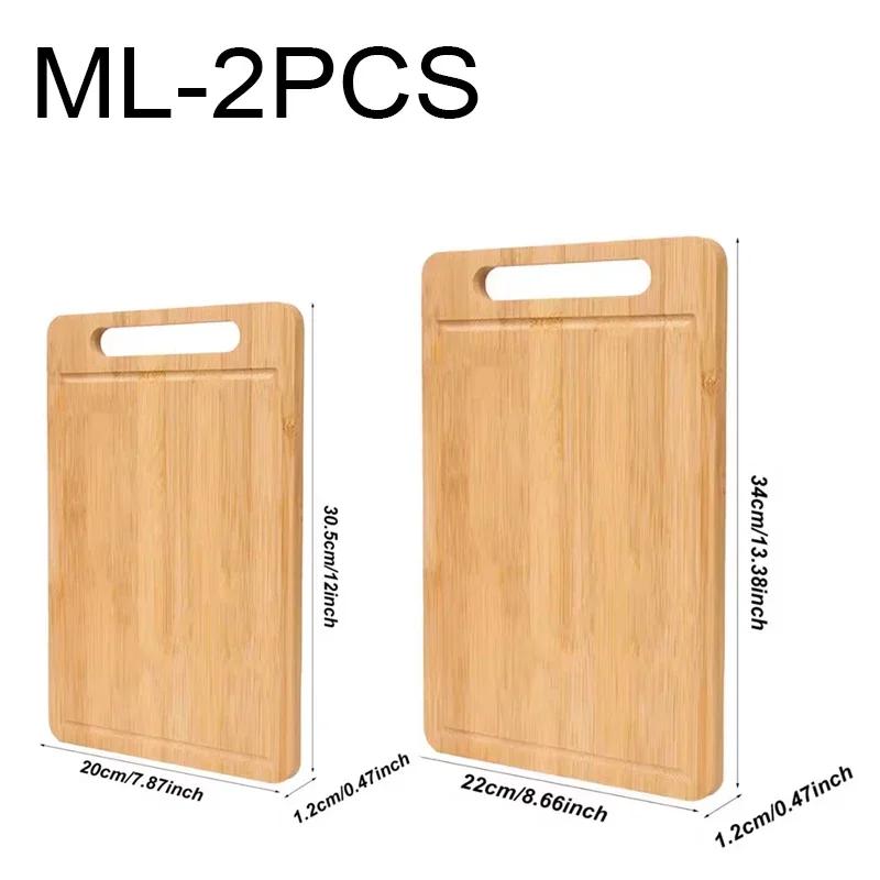 1PCS Kitchen Wood Chopping Boards for Meat Fruit and Vegetable Serving Board Double-sided Available Solid Wooden Cutting Board