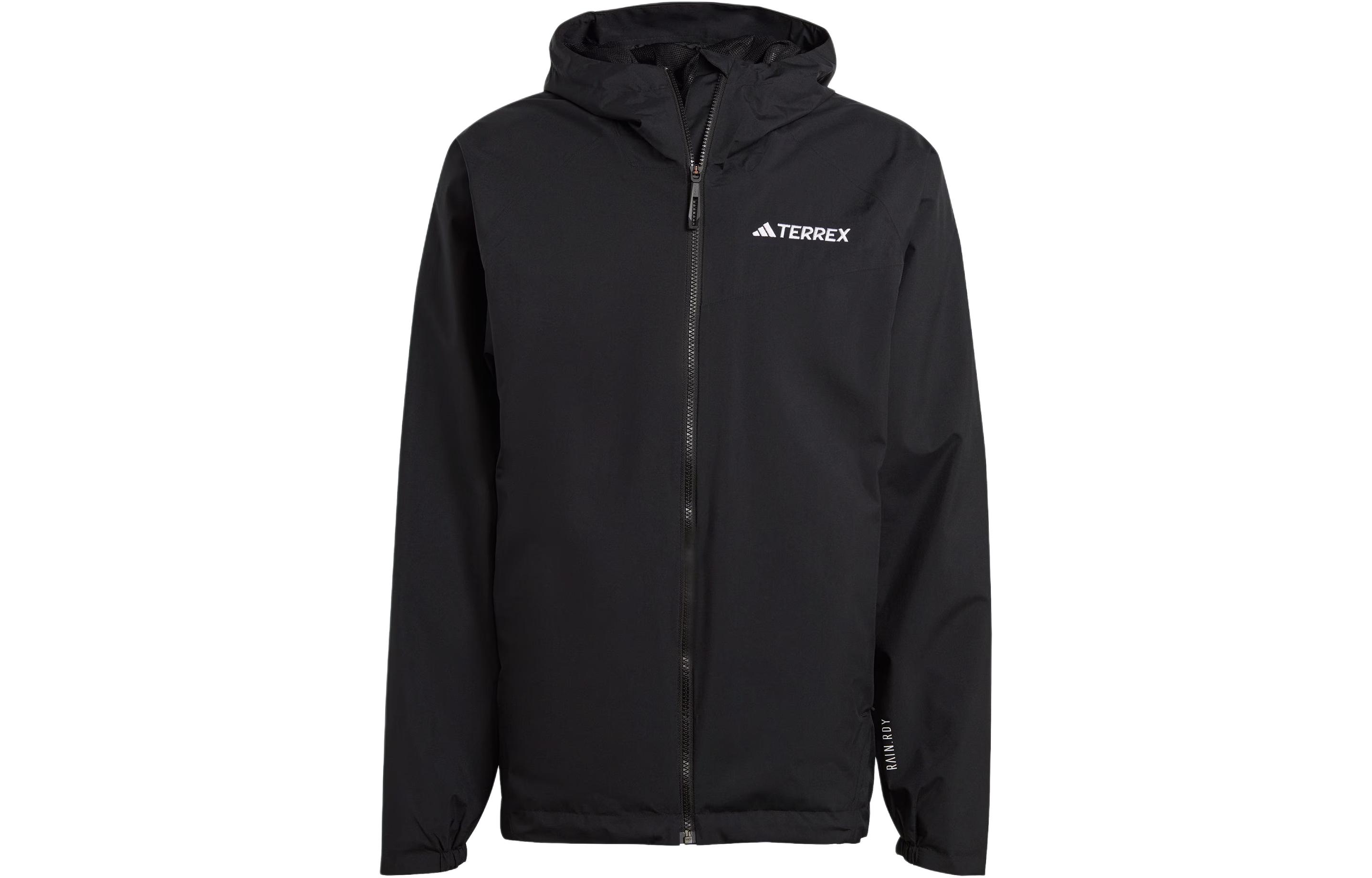 Adidas Outdoor Hiking Waterproof And Breathable Windbreaker Jacket Men s Black IP1435 M