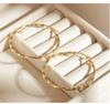 LUMINA Fine Jewelry Trendy Classic Circle Gold Earrings 40mm Wide Spiral Au750 Pure Gold Hoops 18k Earrings Real Gold