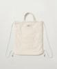 Satur Solid Drawstring Bag Cream