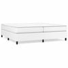 Box Spring Bed Frame White 200 x 200 cm Faux Leather