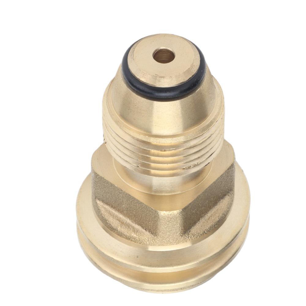 Solid Brass Propane Tank Adapter For LP Tank Service Valve Quick Connect POL to QCC1 Adapter Converts POL to QCC1/Type1