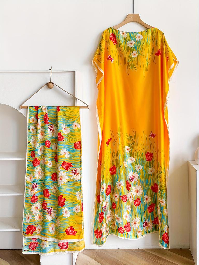 Middle Eastern Style Loose Long Dress Abaya for Women