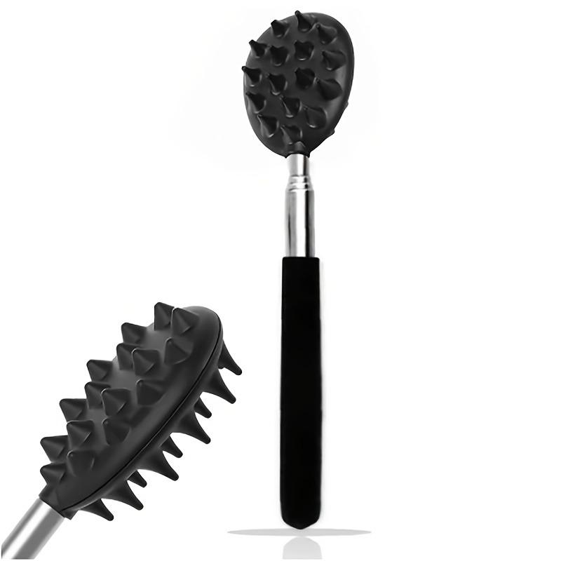A Retractable Prickly Cactus Back Scratcher Made of Heavy-Duty PVC Featuring Adjustable Length for Single-Handed Use