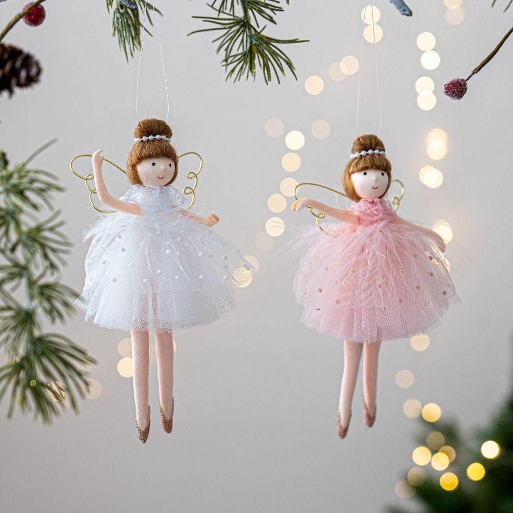 Cloth Christmas Angel Doll Drop Ornaments Hanging Pendant Christmas Girl Pendant Angel Girl Xmas Tree Pendant Party Decoration