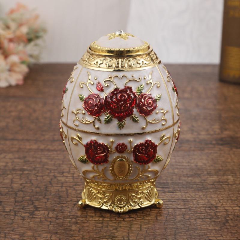 Automatic Push-Type Toothpick Box Engraving Rose Alloy Platinum Toothpick Organizer Holder European Style Decoration Unique Gift