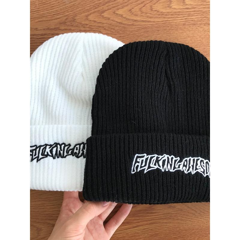 Korean Ins Super Hot Knitted Hat Men Autumn and Winter Retro Embroidery Cold Hat Spring and Autumn Hip Hop Trendy Brand Woolen Hat Women