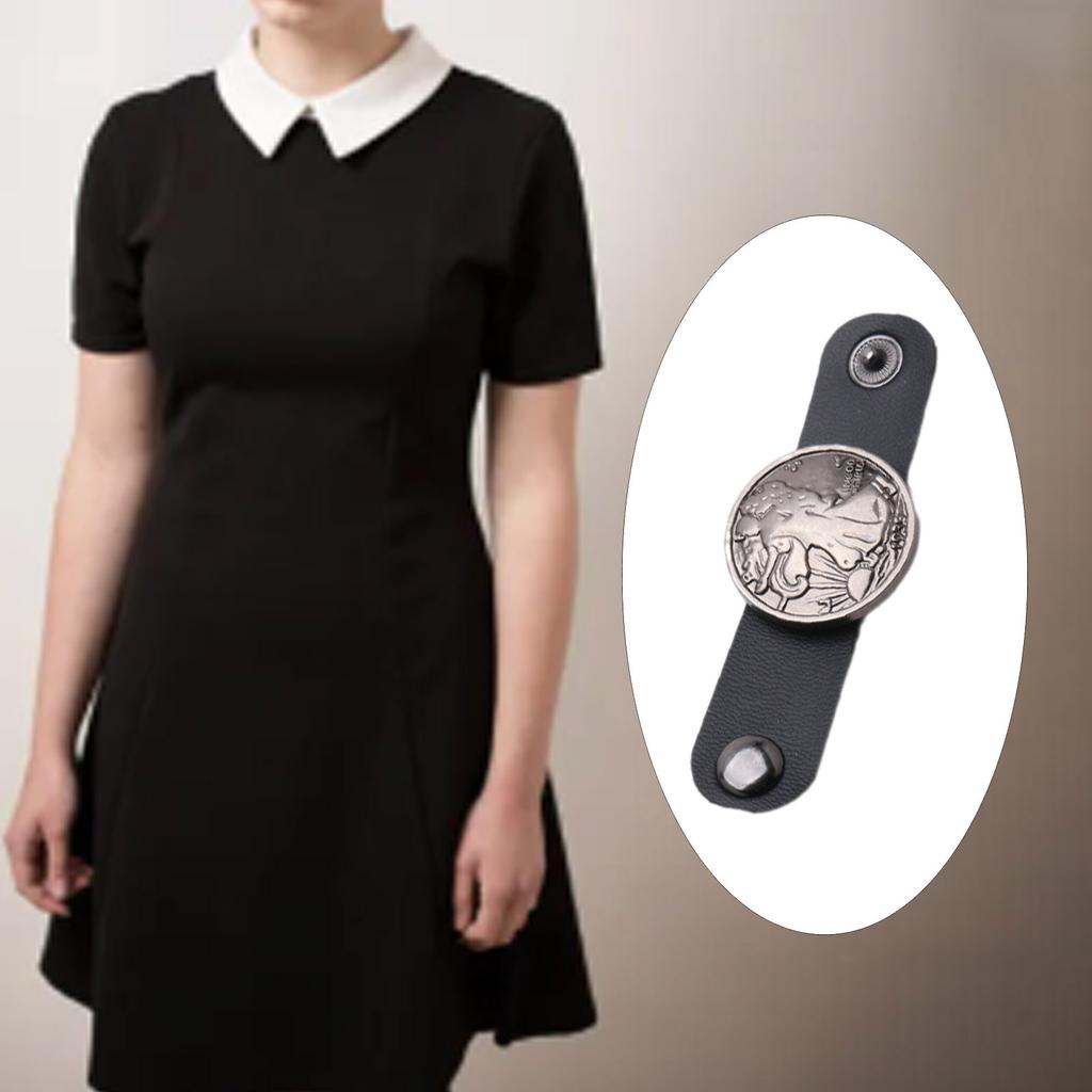 Carved Buckle Scarf Buckle for Women PU Leather Scarf Clasp Islamic Scarf Veil Weights Supplies Headscarf Decoration