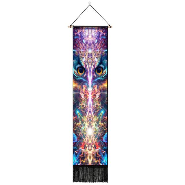 Seven Chakra Tapestry Vertical Wall Hanging Tree of Life Tapestry Tassel Yoga Meditation Tapestry for Bedroom Living Decoration