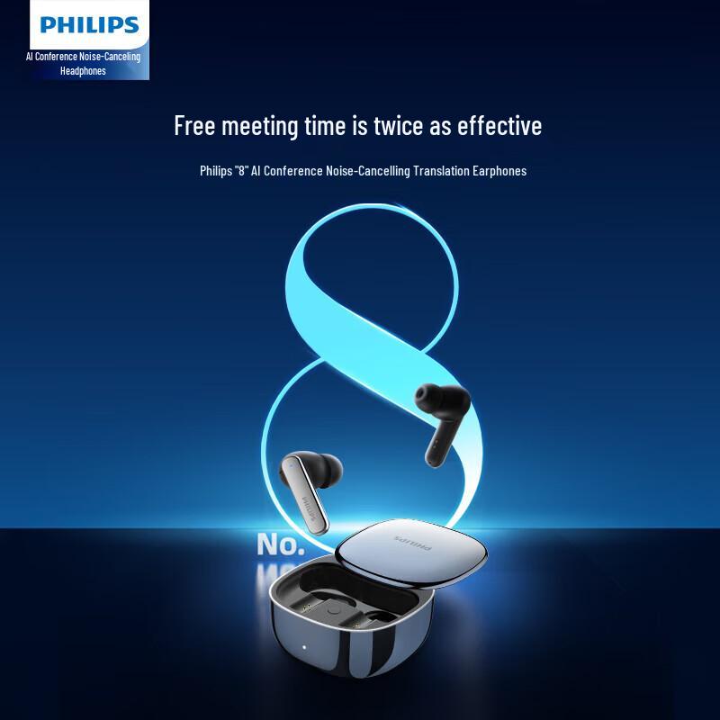 

Philips TAT5599 AI Translation Noise-Cancelling Bluetooth Earbuds