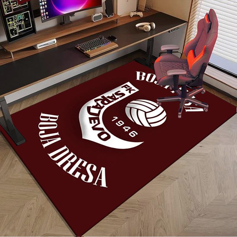 Football Club Sara Emblem Printed Area Rug for Office, Chair Rug, Decorative Carpet Floor Mat, Large Size Fan Gifts Christmas Gifts