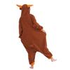 Kostium Cosplay Kigurumi Renifer Piżama Kostium Mikołaja na Boże Narodzenie Unisex Brązowy [iinoo] (Ciemny M)