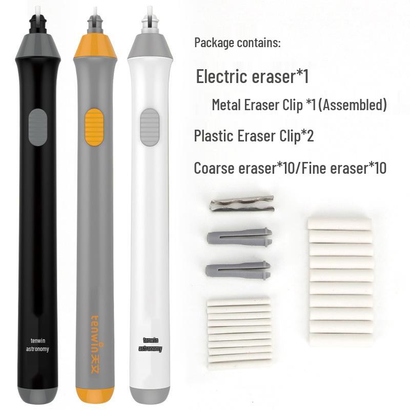 Tianwen Battery-Operated Automatic Rotating Electric Eraser for Sketching, Drawing, and Refining (Model 8302)
