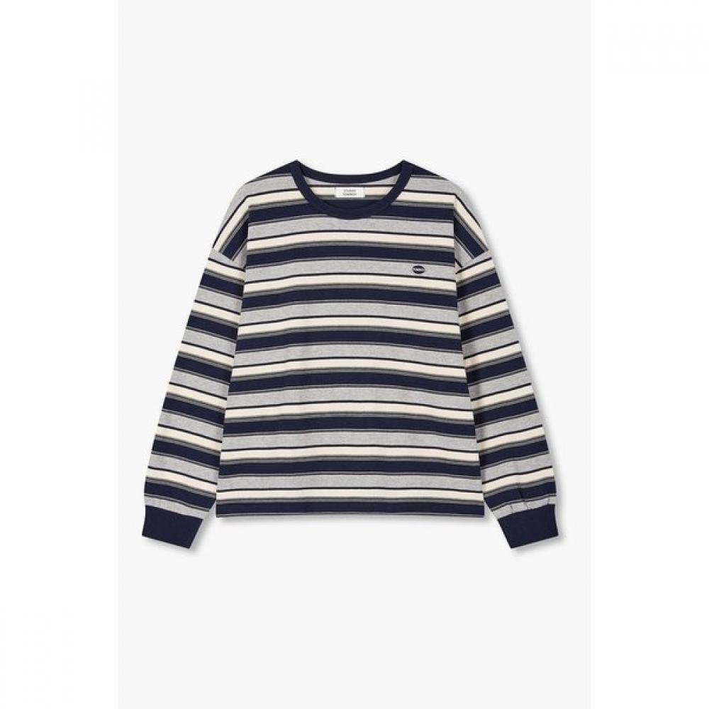 STudio Tomboy Men S Mini Logo Wappen STripe Long Sleeve T ShirT 9176322982 DARK NAVY/OS