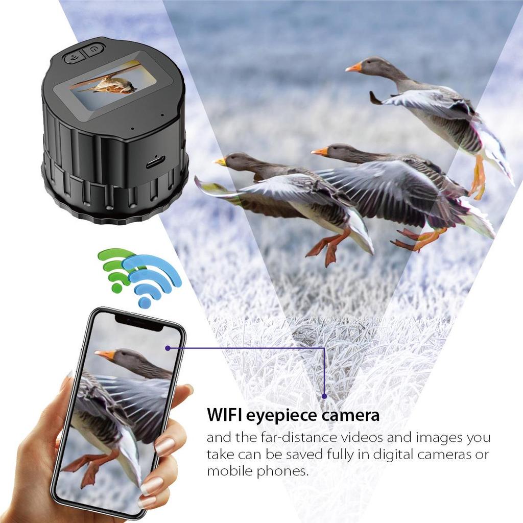 Universal HD WiFi Electronic Eyepiece for Birdwatching & Astronomy