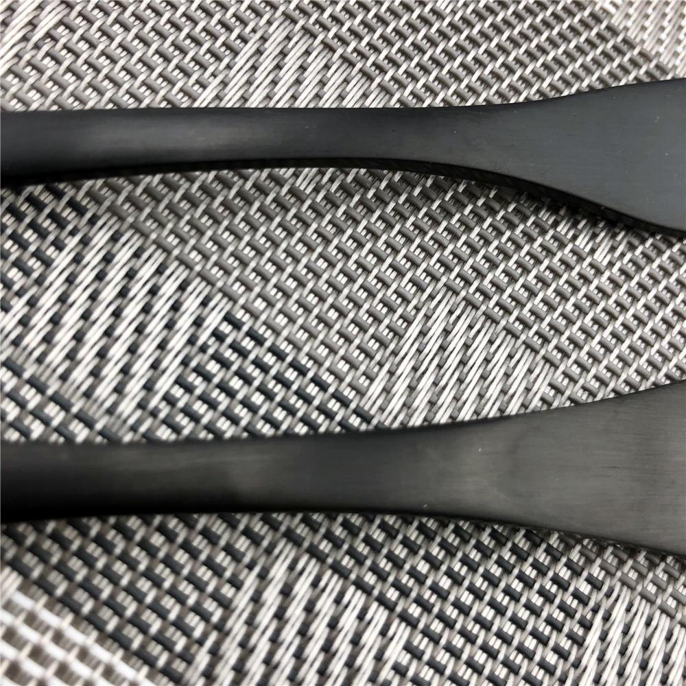 Accessories Top Quality Stainless Steel Scoop Forks Kinfe Party Dinnerware Set Matte Black Cutlery Set Drop Shipping 1 Piece