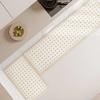 1/2pcs Simple Cream Air Kitchen Floor Mat Non-Slip Easy Maintenance Corridor Carpet Bathroom Entrance Door Mat Home Decor