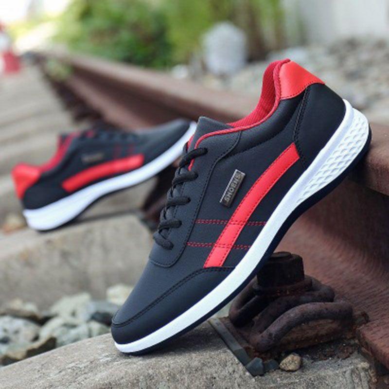 Premium Quality Men's Shoes Artificial Leather Casual Sneakers Trainers With Timeless Design