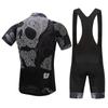 Summer Short Riding Bicycle Cycling Clothing Set Men Sport Jerseys Suits Black Bib Pants
