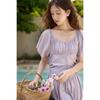 Frauen Kleid 2023 Sommer Neue Elegante Französisch Stil Feste Quadrat Kragen Pendler Koreanischen Stil Lose Beiläufige Kleid MXC38L1407