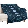 Moonlit Garden-Teal Snow Throw Blanket Christmas Decoration Sofa Quilt Cute Plaid Blankets and Throws Blankets