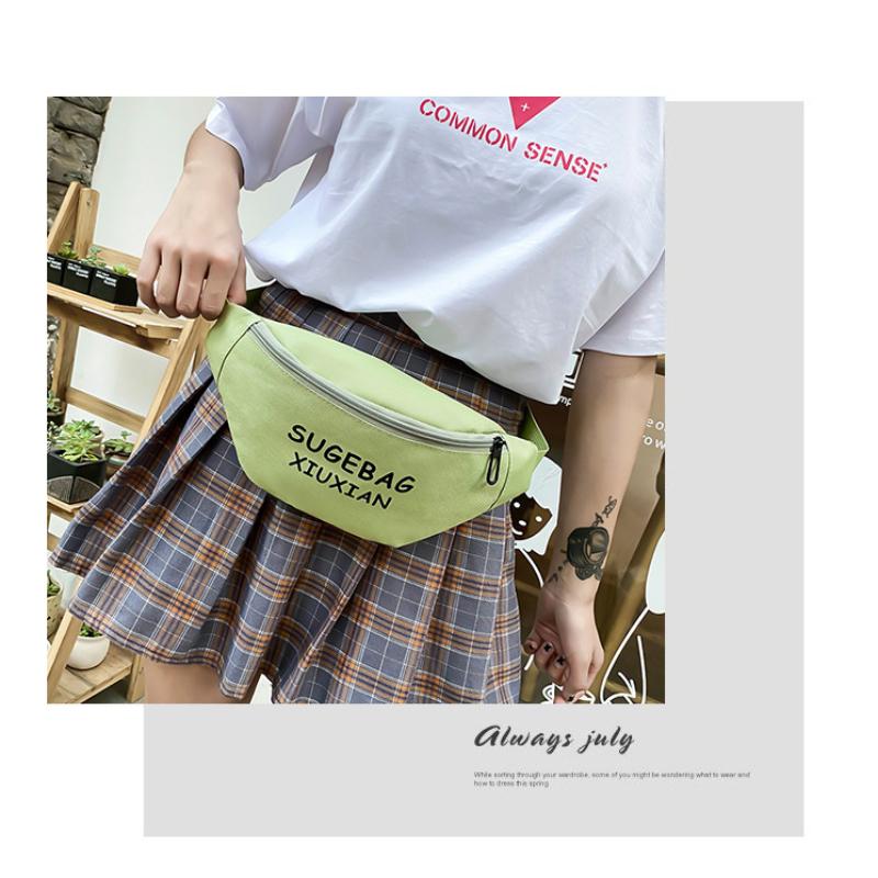 Female Junior High School College Students Four-piece School Bags Korean Version Harajuku Style Backpack Ins Knapsack with Bumbag Pen Bag