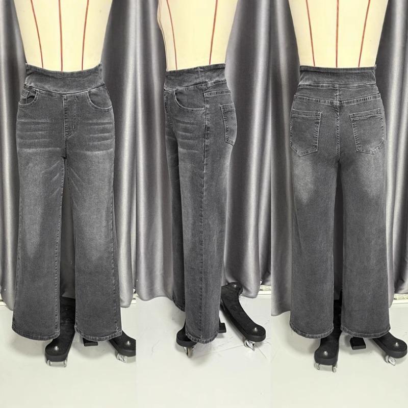 Washed Long Wide-leg Pants Women's Trousers New Multi-color Thin Straight Denim Trousers