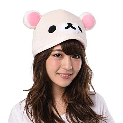 SAZAC Polarowe Kigurumi Pół Czapka, Korilakkuma, Dorosły, Jeden Rozmiar Pasuje do Wszystkich RAX-015