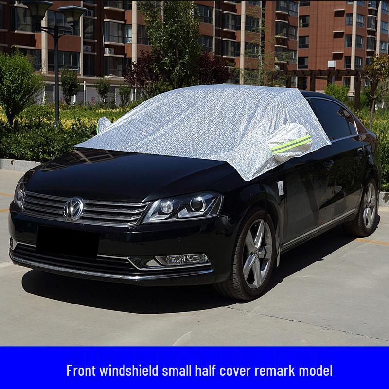 

Car Sunshade Half-Cover: Sun Protection, Heat Insulation, Rainproof, Dustproof, Snow Shield Aluminum Film, Front Canopy