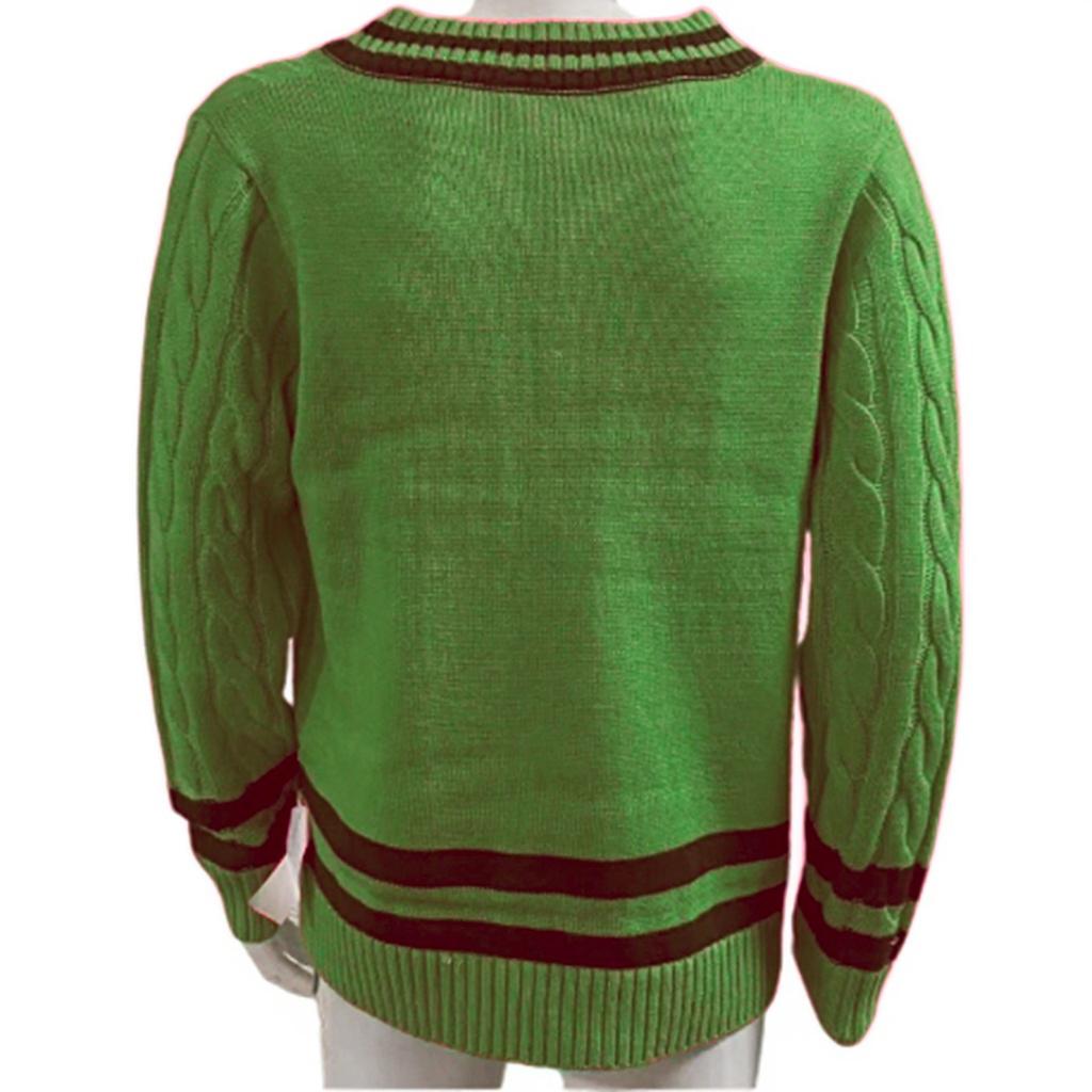 Men's Big Size Knitting Long Sleeves Twisted Flower Pullover Sweater