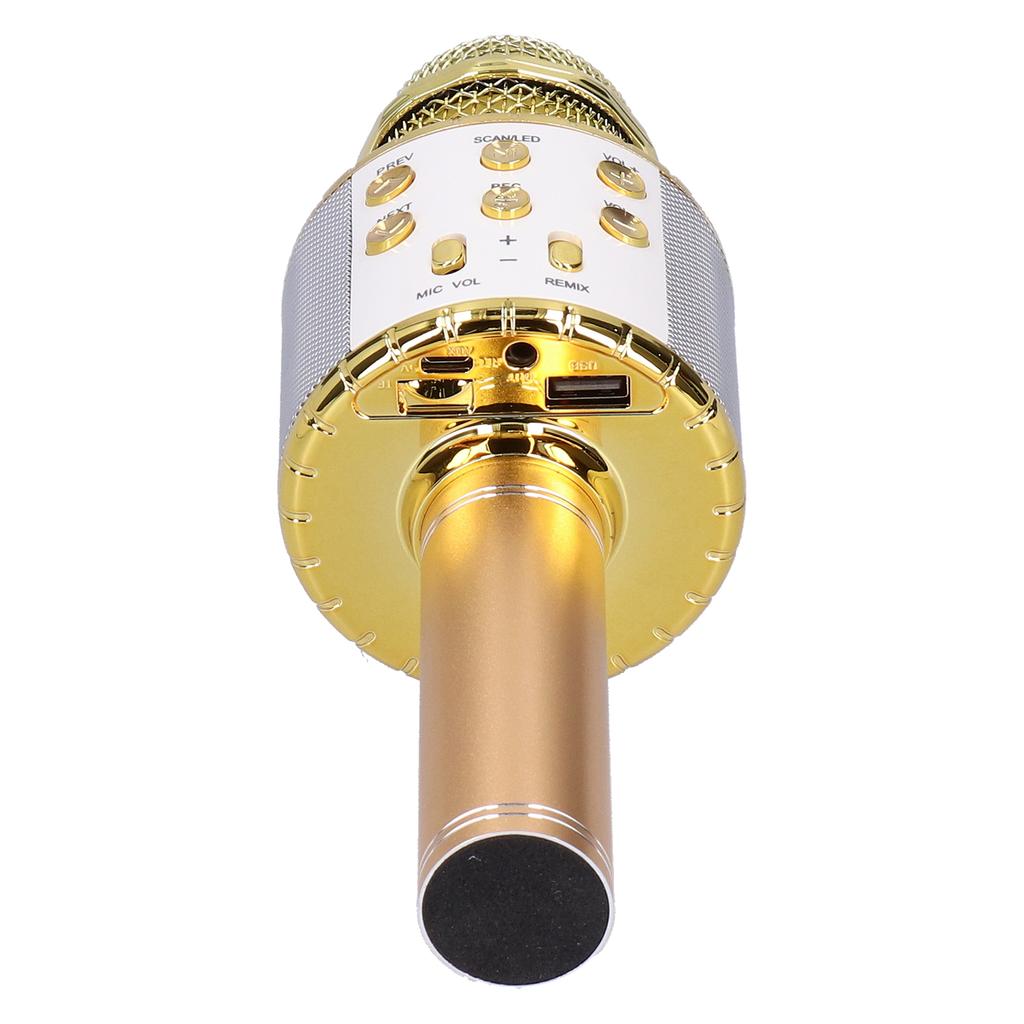 Wireless Microphone Speaker Bluetooth with LED Light Portable Handheld for Karaoke Party