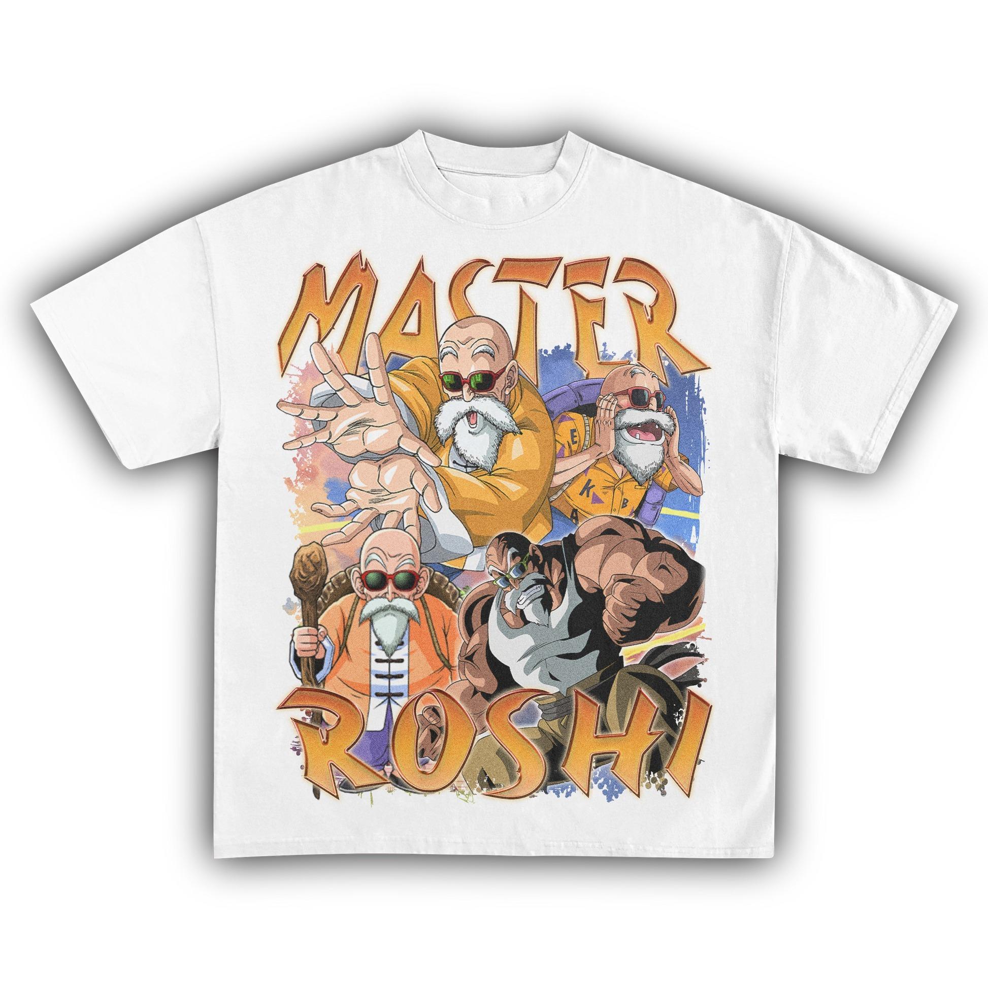 

Master Roshi Dragon Ball T-Shirt Men Women Anime Graphic Cotton Short Sleeve Streetwear Tee S разноцветный