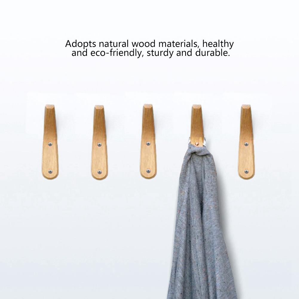 2 STÜCKE Schlicht Moderner Stil Holzmantelhaken Wandmontierter Haken Wandorganizer für Zuhause