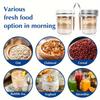 1pc/2pcs Glass Oatmeal Cup, Overnight Oats Container with Lid and Spoon, 16oz Cereal, Milk & Fruit Salad Storage Jar