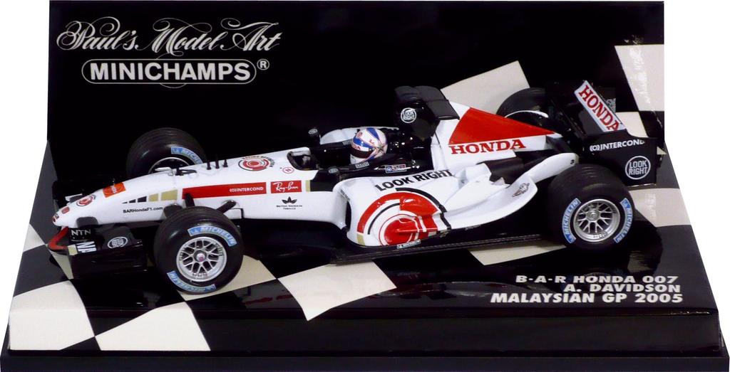 MINICHAMPS BAR HONDA 007 Malaysian GP 2005 Davidson 143 A.