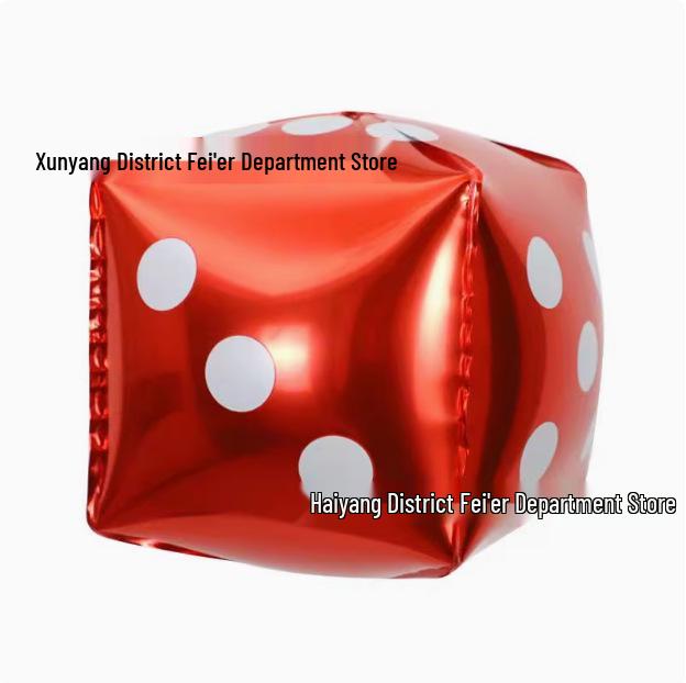 Würfel Kartenspiel Anzug Aluminiumfolienballons - Partydekorationen in Pik, Herz, Kreuz, Karo Formen