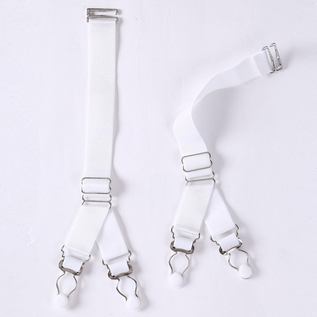 Reggicalze Elastico a Y: Portacalze Corsetto Regolabile con Clip Metallica a Becco d'Anatra per Lingerie e Abiti da Sposa