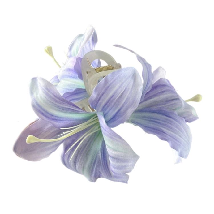 Blommig Hårklämma Elegant Hårklo Icke-glidande Stark Klämma För Kvinna Olika Hårstilar Allt Matchande Hårdekorationer