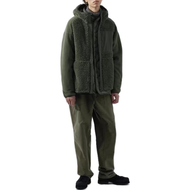 Uniqlo X White Mountaineering Collaboration FW23 Fleece Zip-Up Oversized Hoodie Unisex hoodies 463350-58